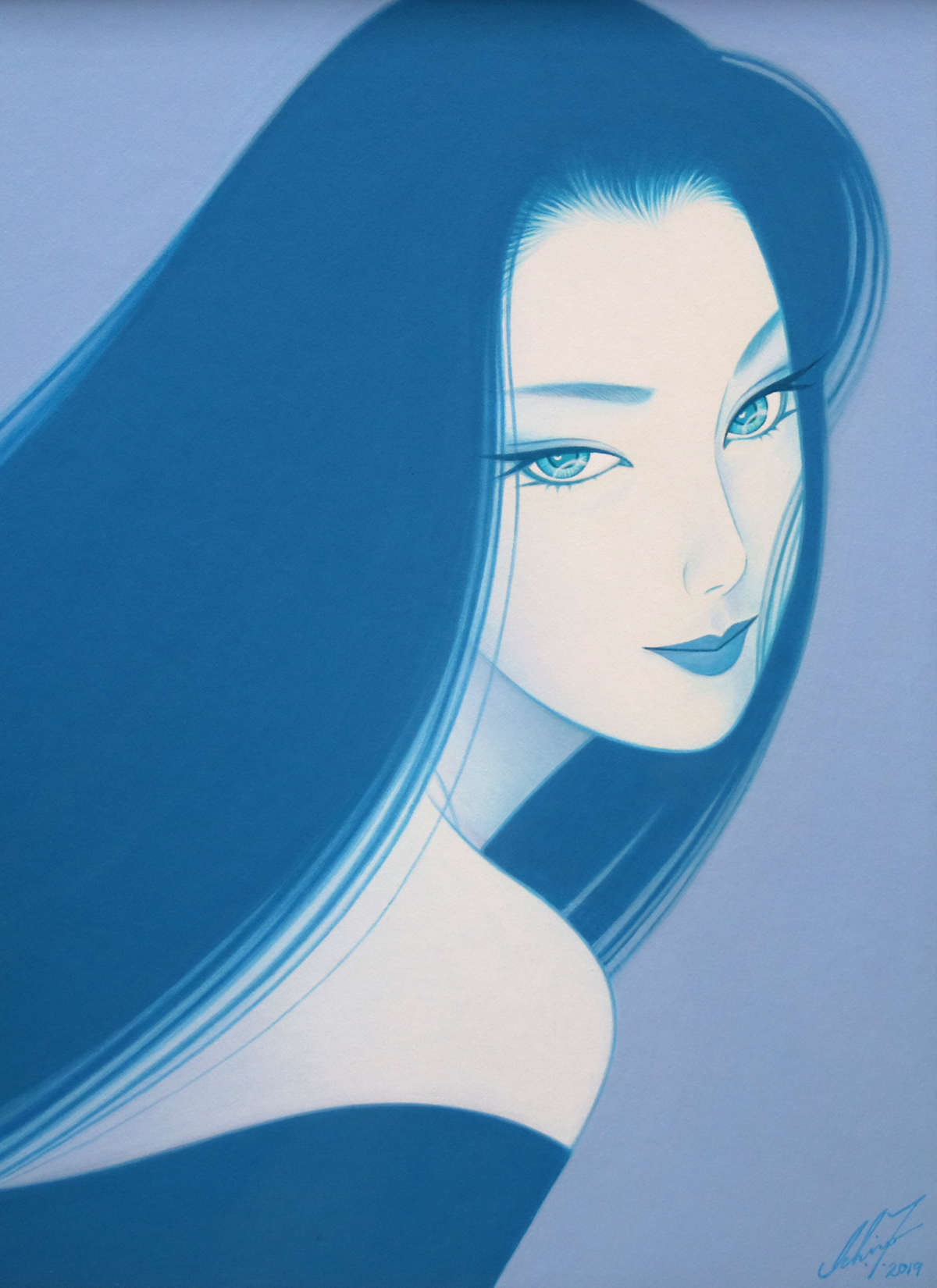 鶴田一郎・原画「ブルー・レディ」 | J-spirit gallery KYOTO