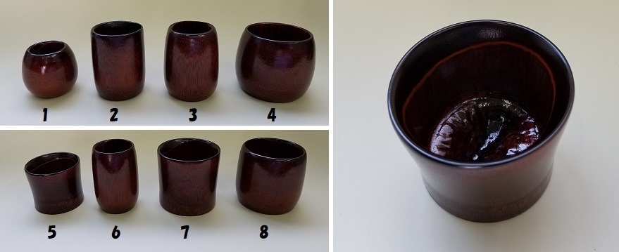 竹製器摺り漆仕上げ詳細（現品限り）