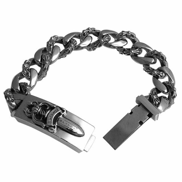 クロムハーツ IDブレスレット w/ダガー w/ファンシーリンク ID