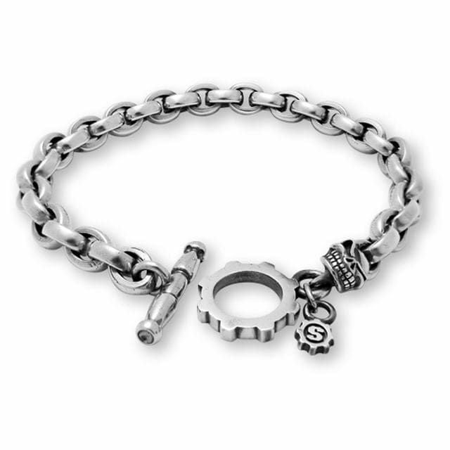 スターリンギア ラージプレーンリンク w/タイニースカルブレスレット