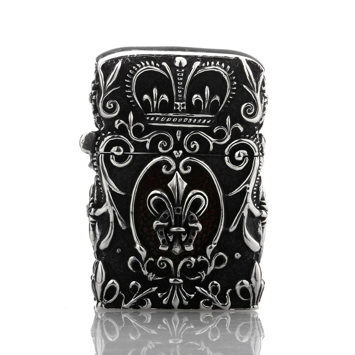 レザーズアンドトレジャーズ キングクラウンクレストジッポw/フレア