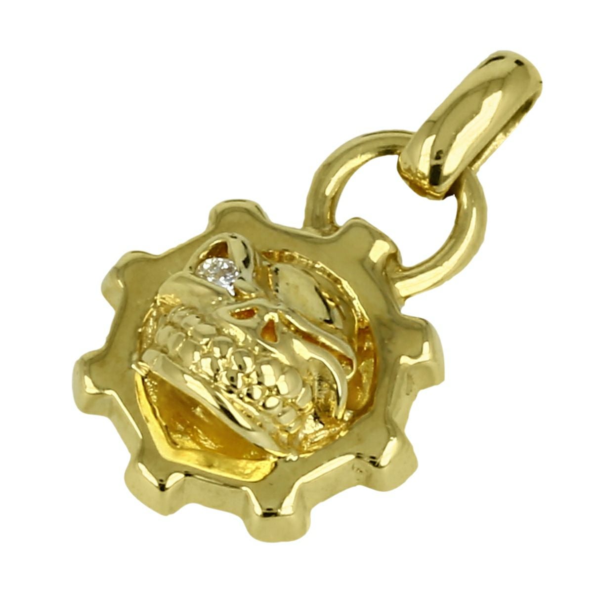 スターリンギア K18 タイニーギアフェイスチャーム w/ダイヤモンド