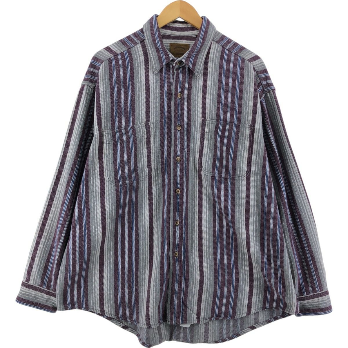 古着 90～00年代 セントジョンズベイ ST.JOHNS BAY ストライプ柄 長袖