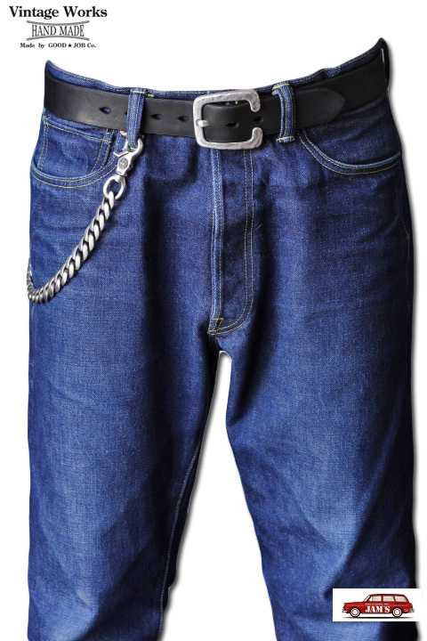 Vintage Works」ヴィンテージワークス Cバックル レザーベルト DH5536