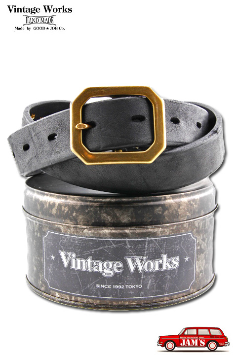 Vintage Works」ヴィンテージワークス ナロー レザーベルト 細ベルト