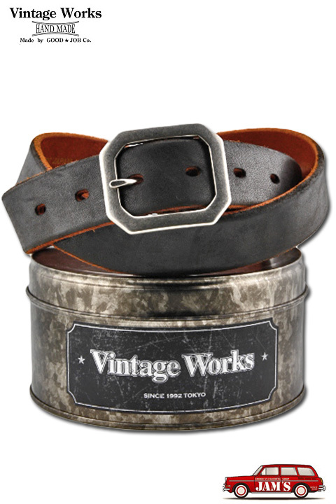 Vintage Works」ヴィンテージワークス ナロー レザーベルト コンチョ