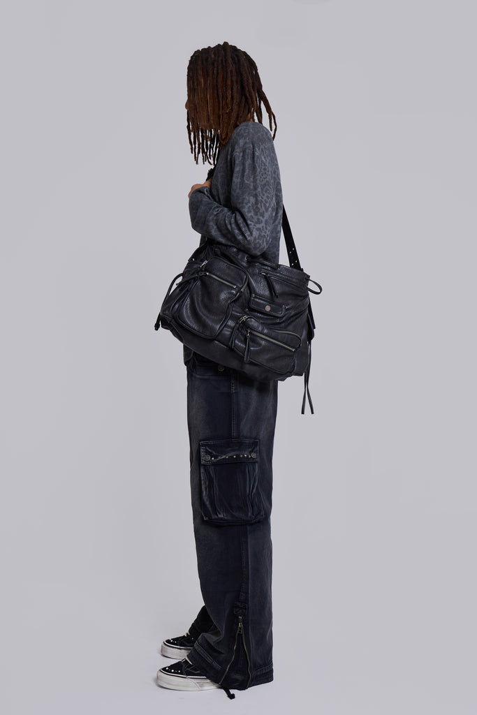 Faux Leather Utility Satchel | Jaded London | Clothing