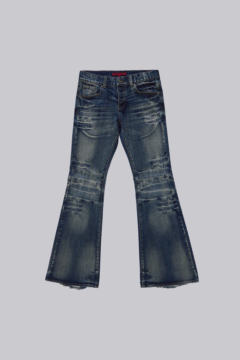 Mid Blue Drift Bootcut Jeans | Jaded London | Clothing