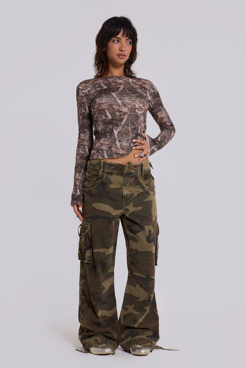 Shop Trooper Camo Cargo Pant | Jaded London | Clothing