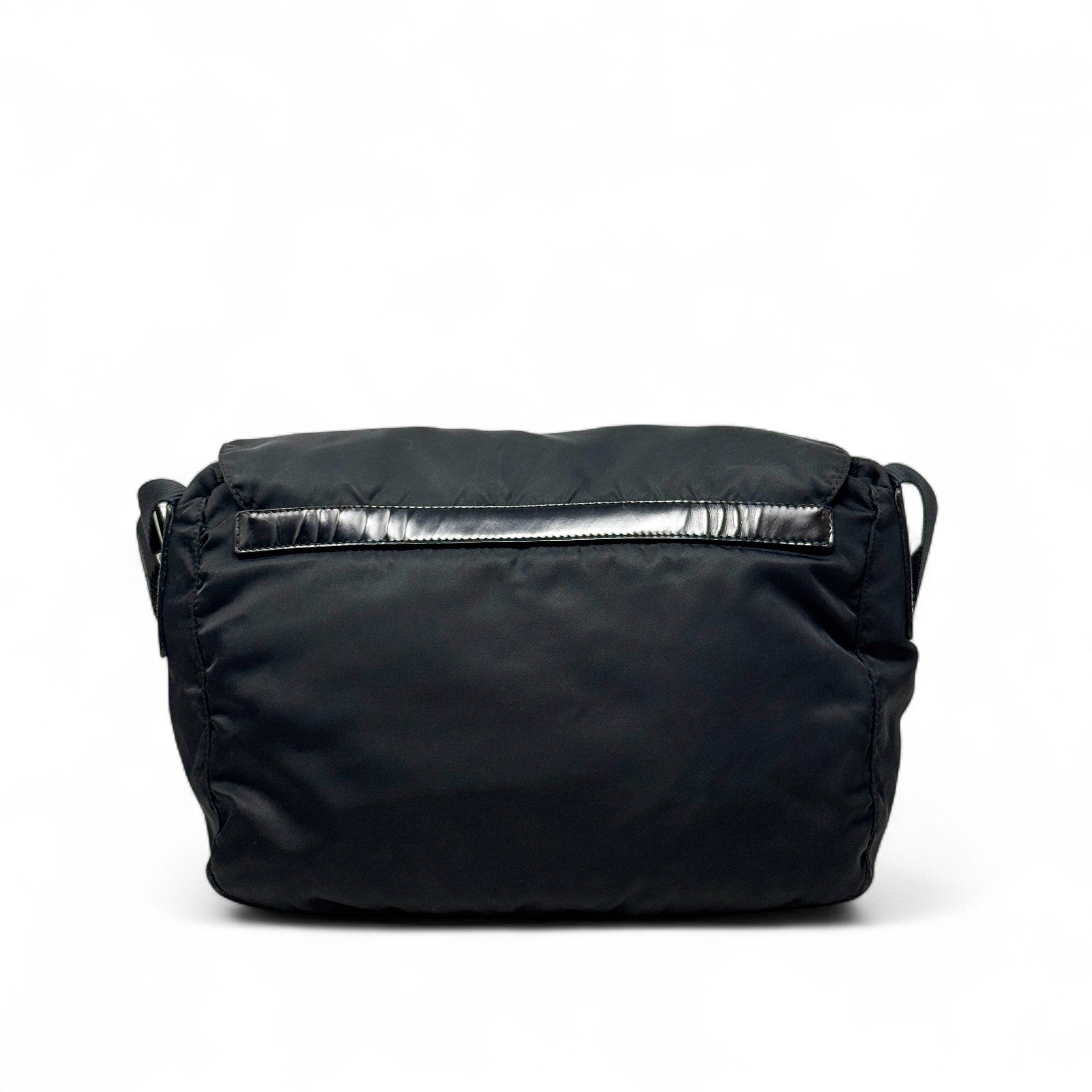 Prada Black Nylon Tessuto Messenger | Jadore Couture