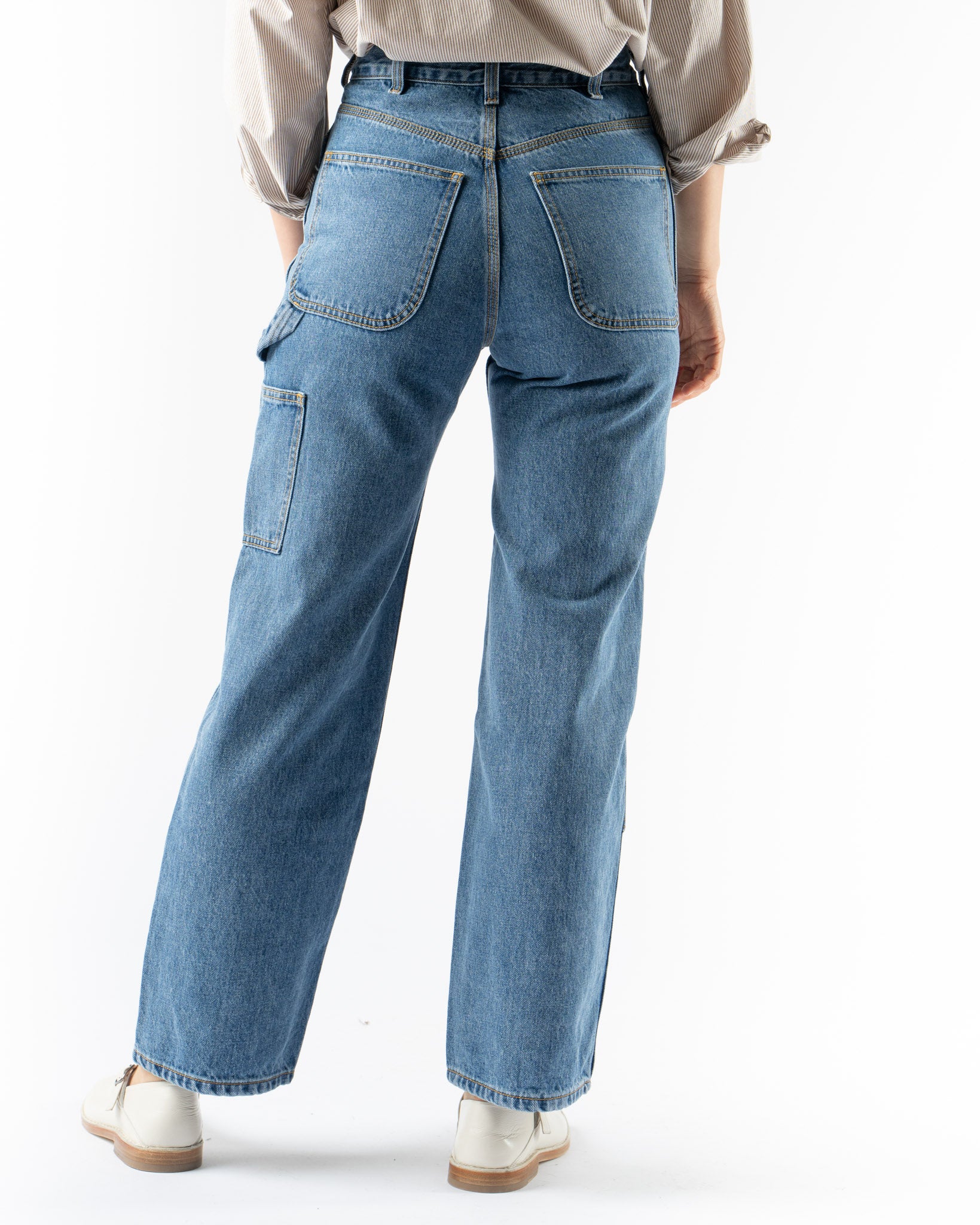 Jesse Kamm Patchfront Handy Pant in Cowboy Blue Curated at Jake