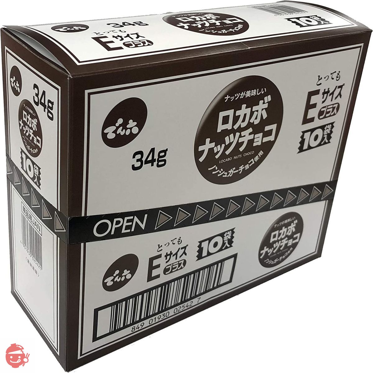 Denroku E size plus low-carb nuts chocolate 34g x 10 bags – Japacle