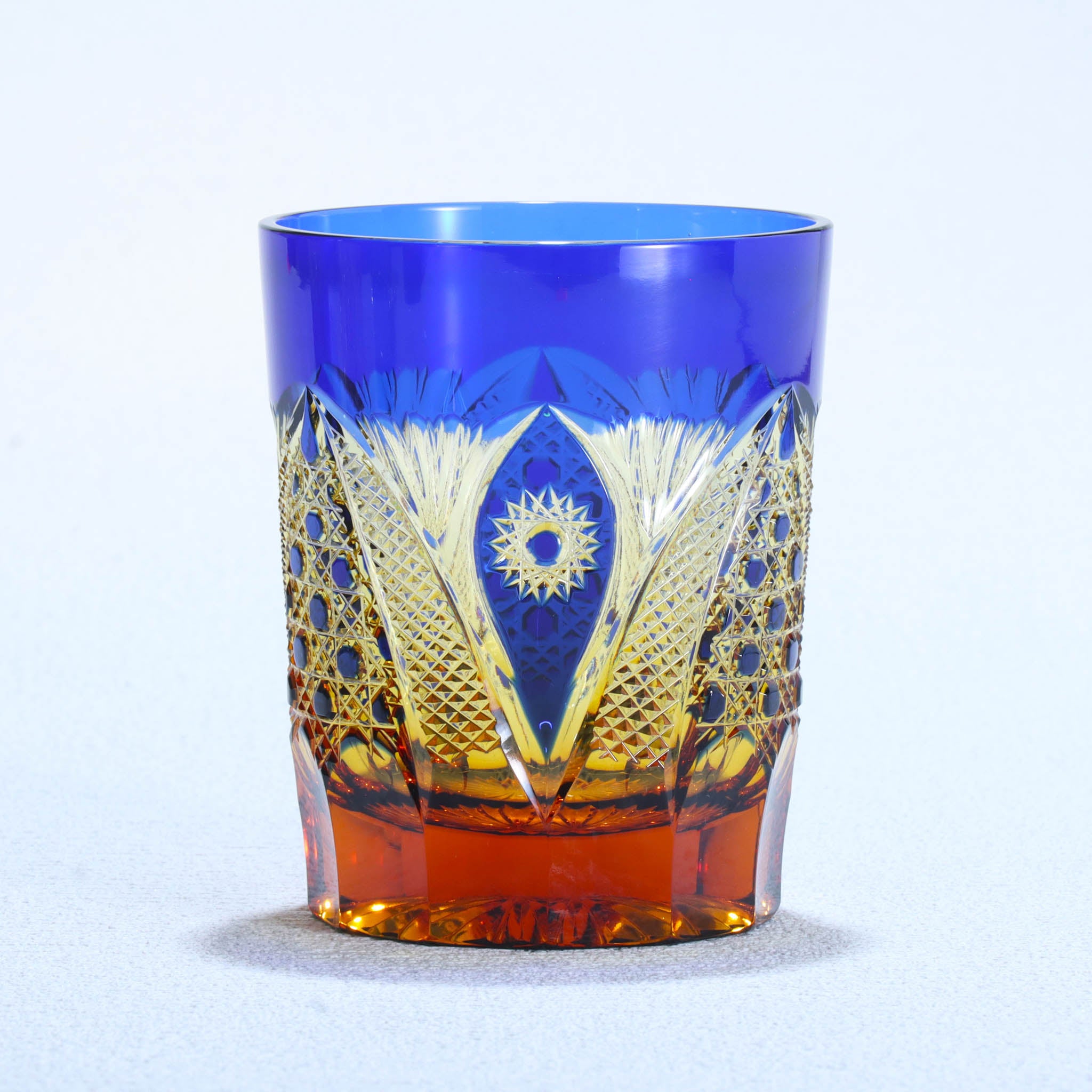 綾ガラス グラス | 綾切子 オールドファッション | 琥珀 瑠璃 | グラス