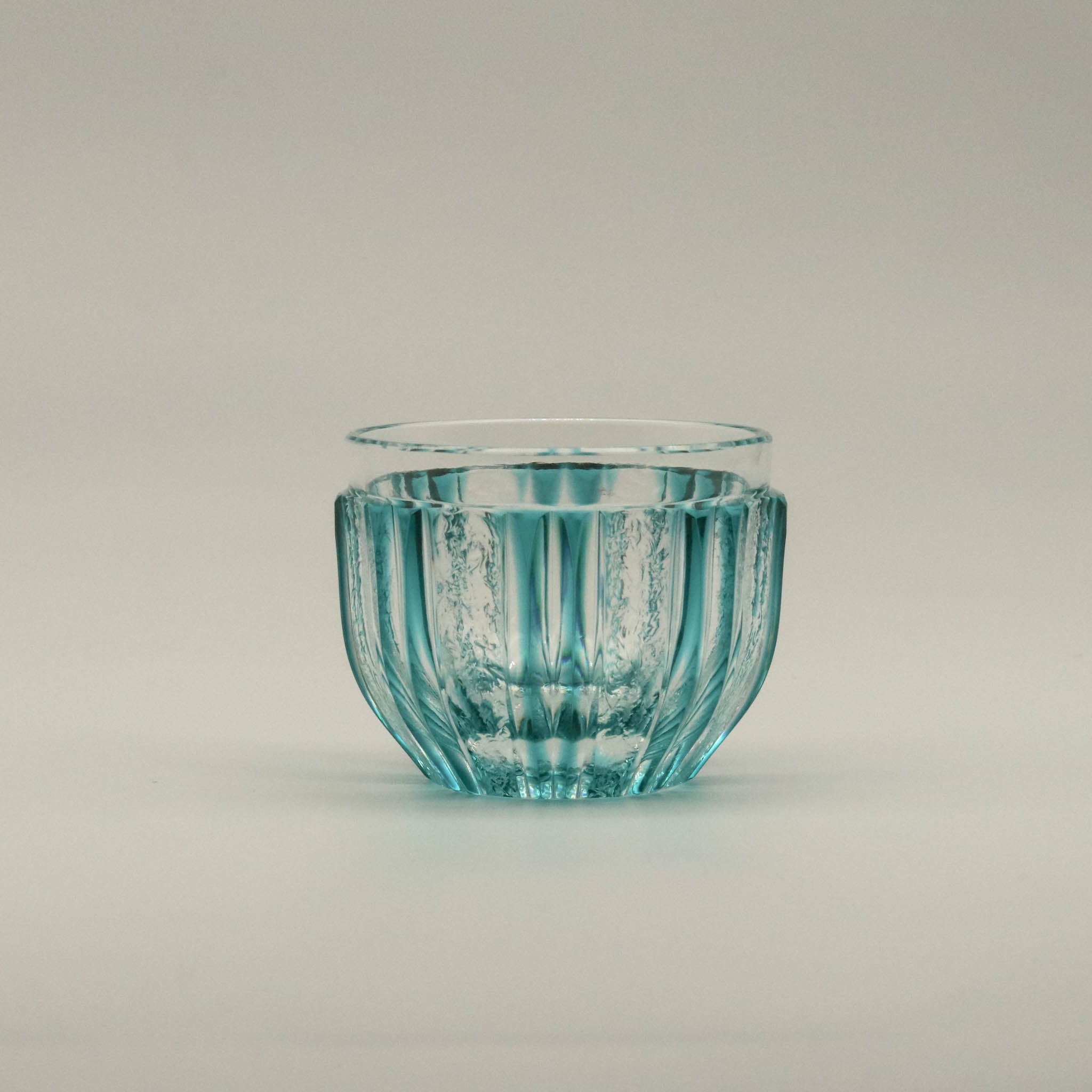 薩摩切子 にかわ猪口 | 緑 | 薩摩びーどろ工芸