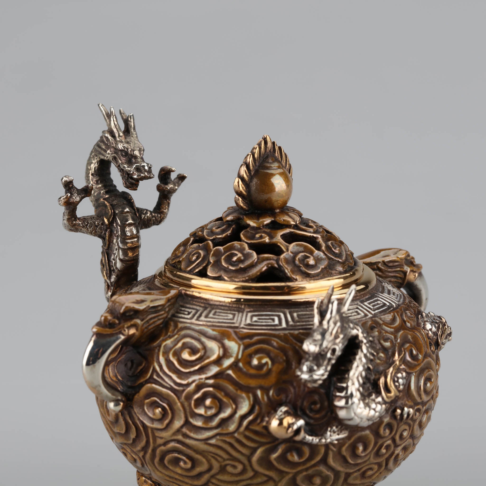 高岡銅器 香炉 | 龍雲宝珠 | 銅 | 喜泉堂