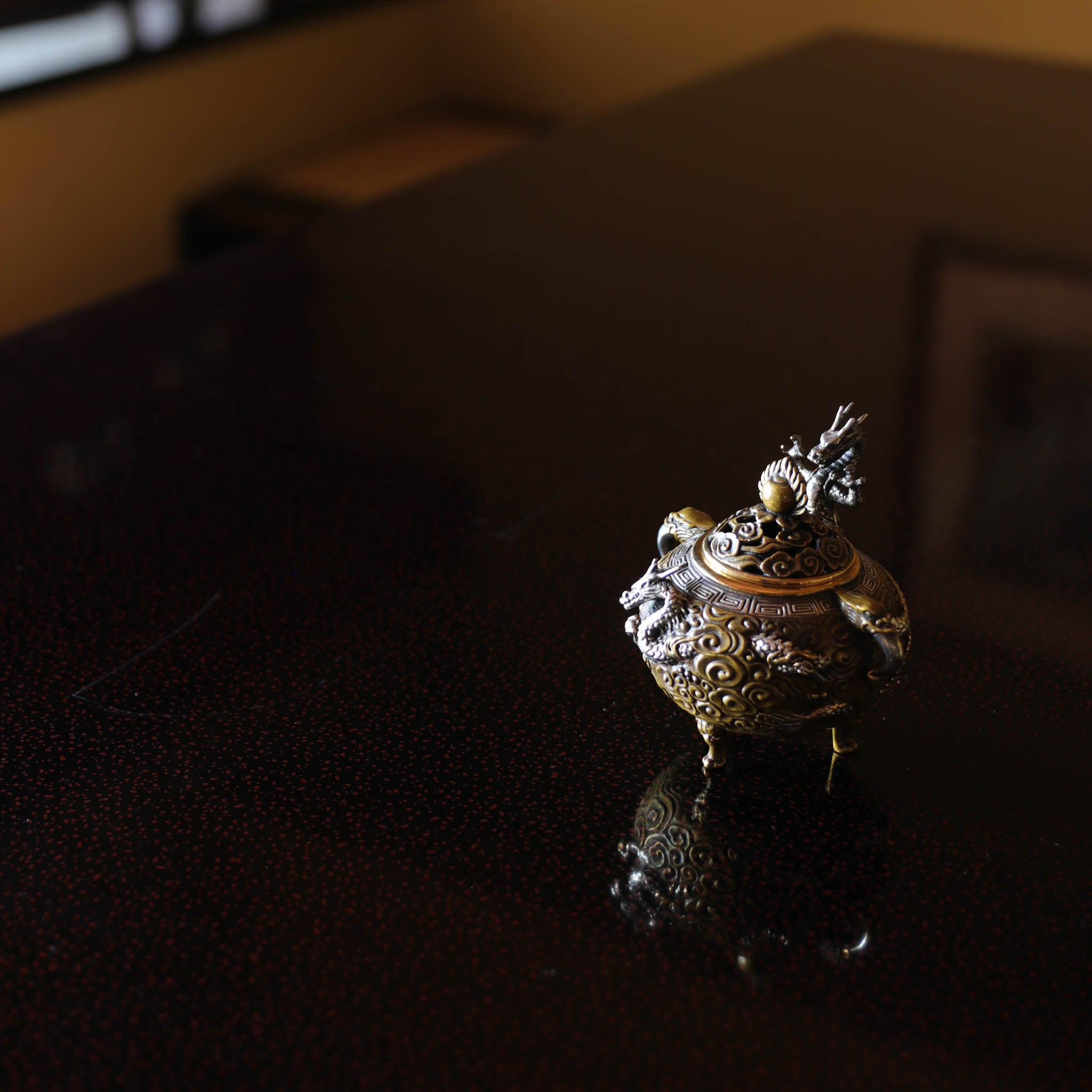 高岡銅器 香炉 | 龍雲宝珠 | 銅 | 喜泉堂