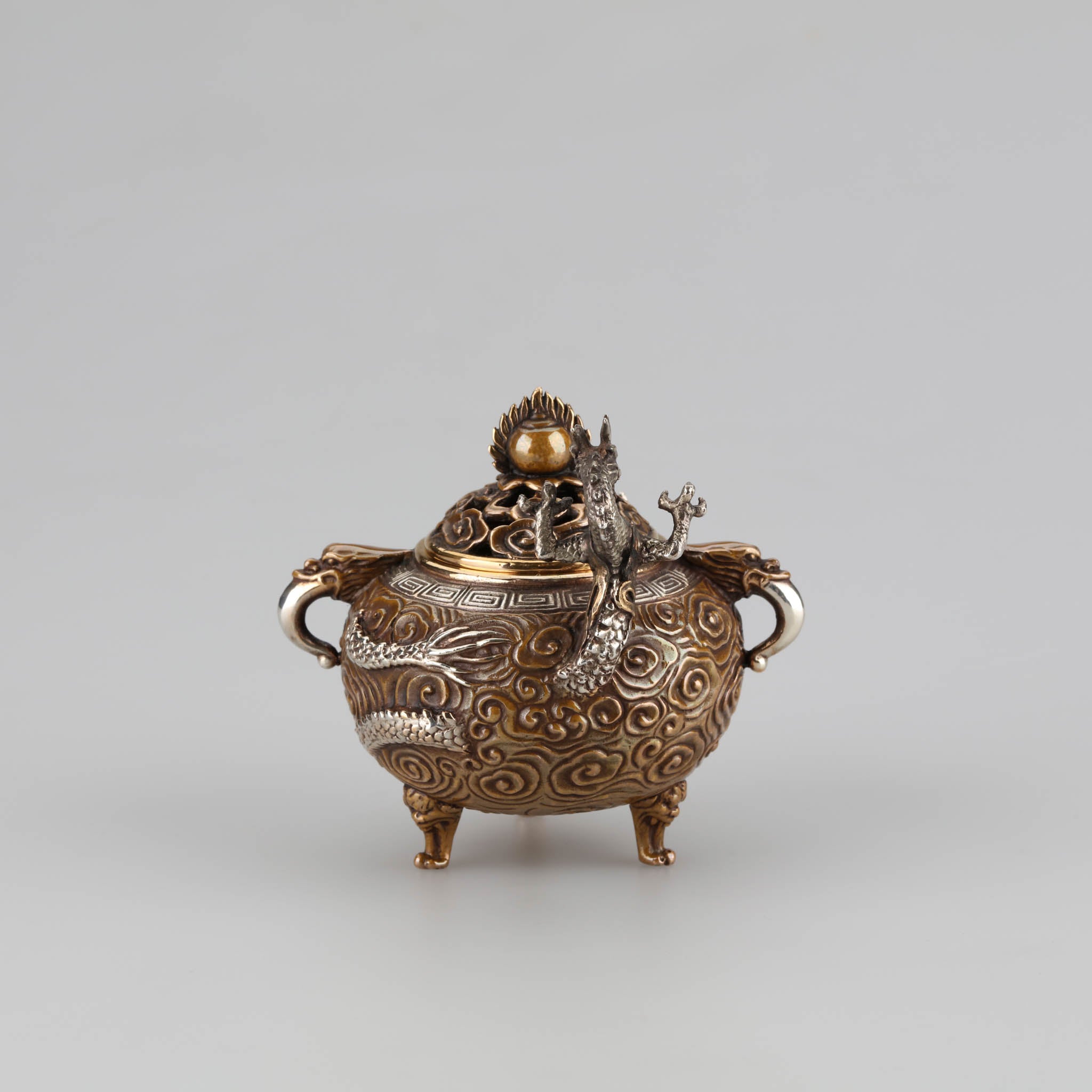 高岡銅器 香炉 | 龍雲宝珠 | 銅 | 喜泉堂