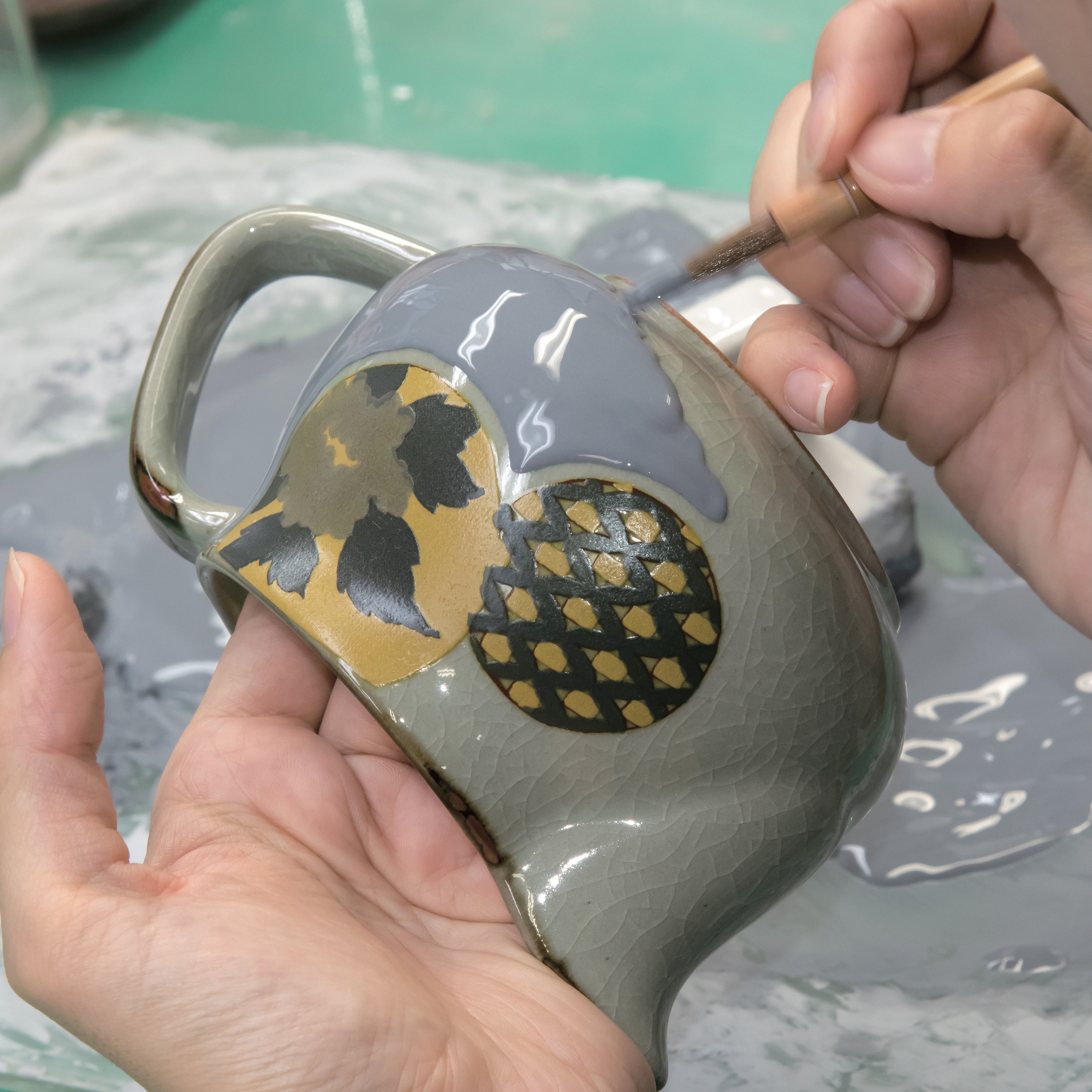 九谷焼 カップ | 花きらり | 金魚 | 美山窯