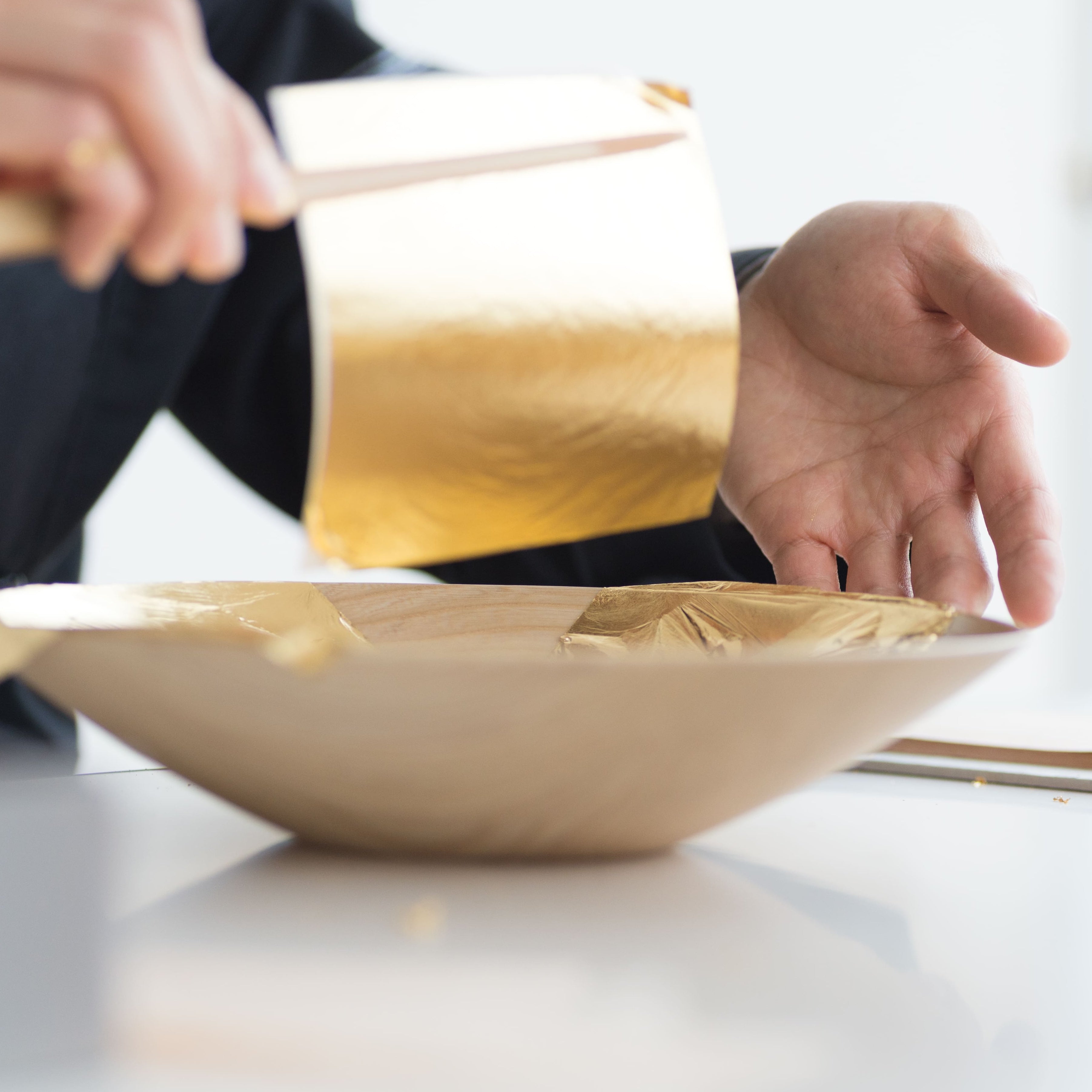 金沢金箔 | ガラス箸置 5個セット | ねじり | 箔座