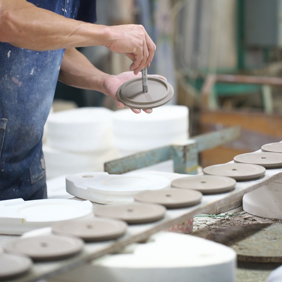 美濃焼 時計 | 掛時計 GLAZED CLOCK | ペールグレー P-11 | SUGY