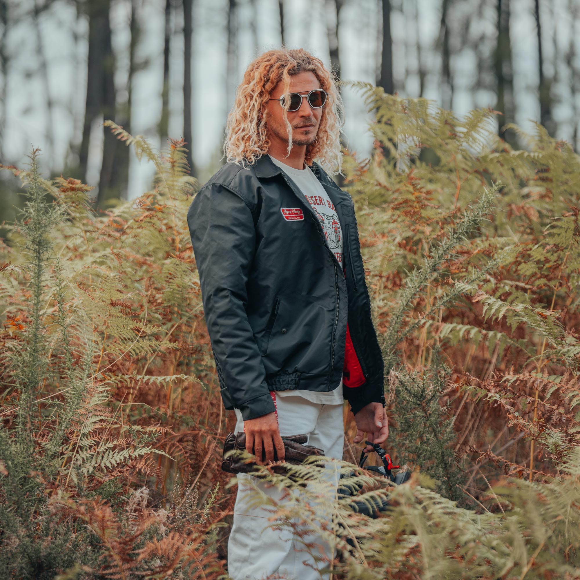 試着無料】エイジオブグローリー パドック ブラック - バイク ナイロン