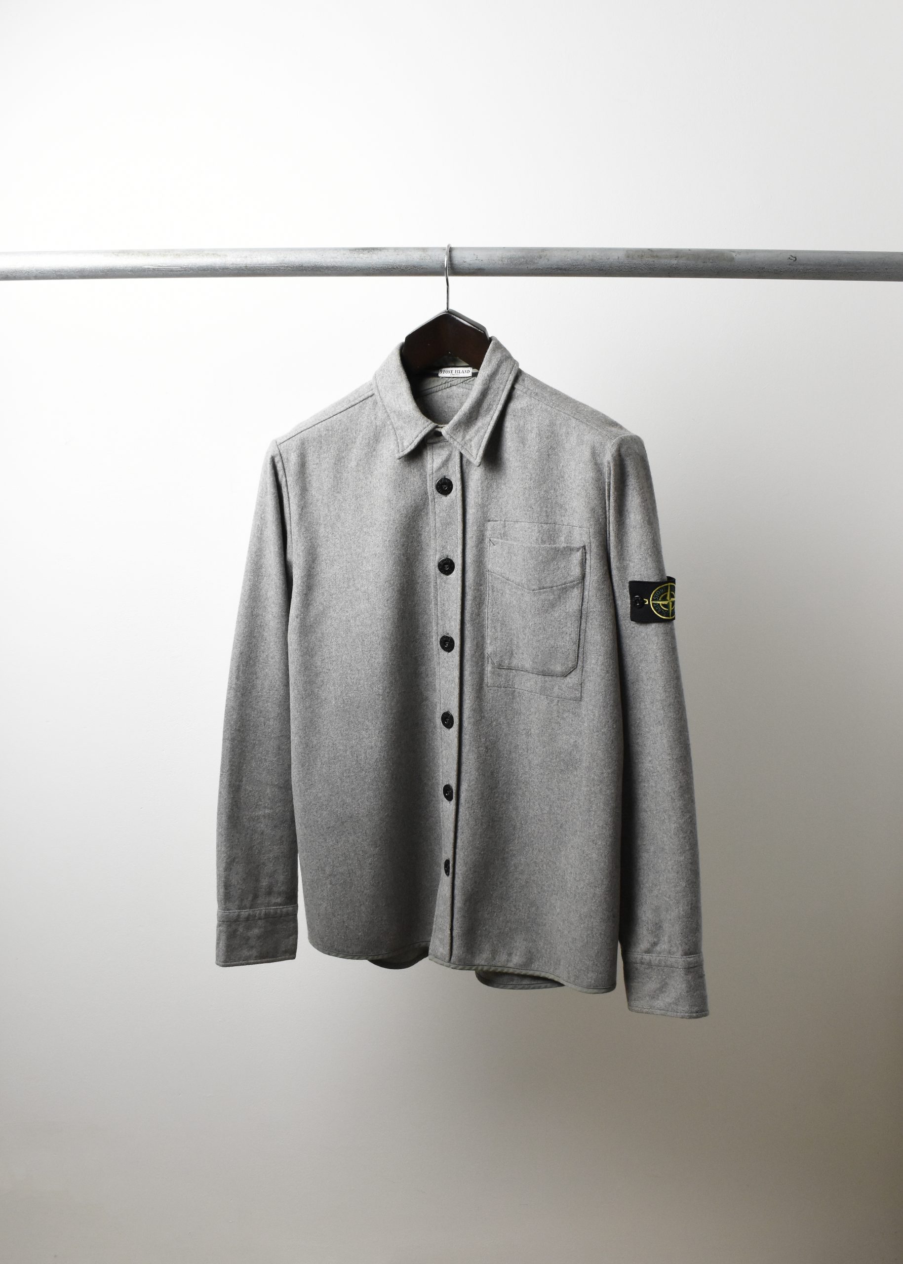 STONE ISLAND AW 2008 MIXED WOOL OVERSHIRT (L) - Jazzy Badger