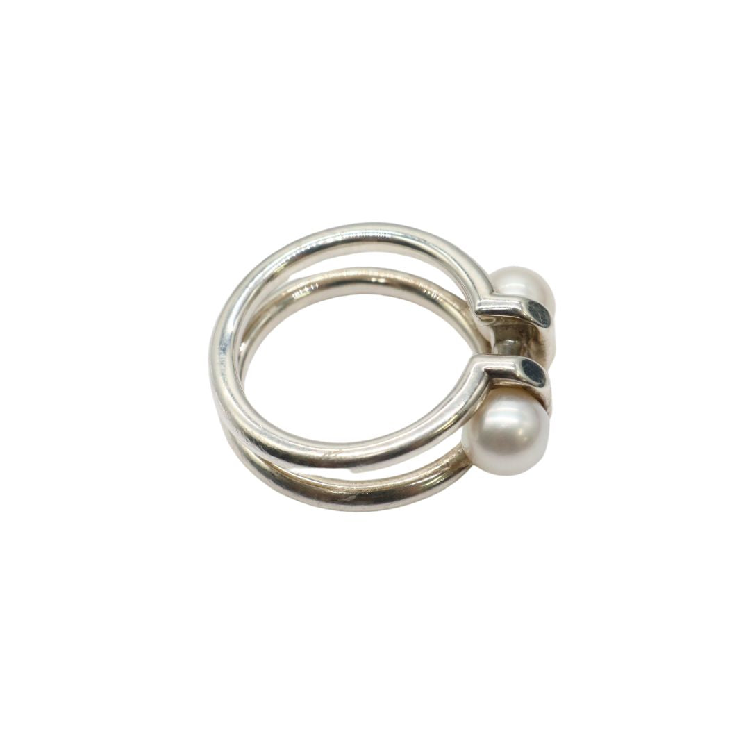 Tiffany&Co.【ティファニー】ハードウェア ダブルパール リング