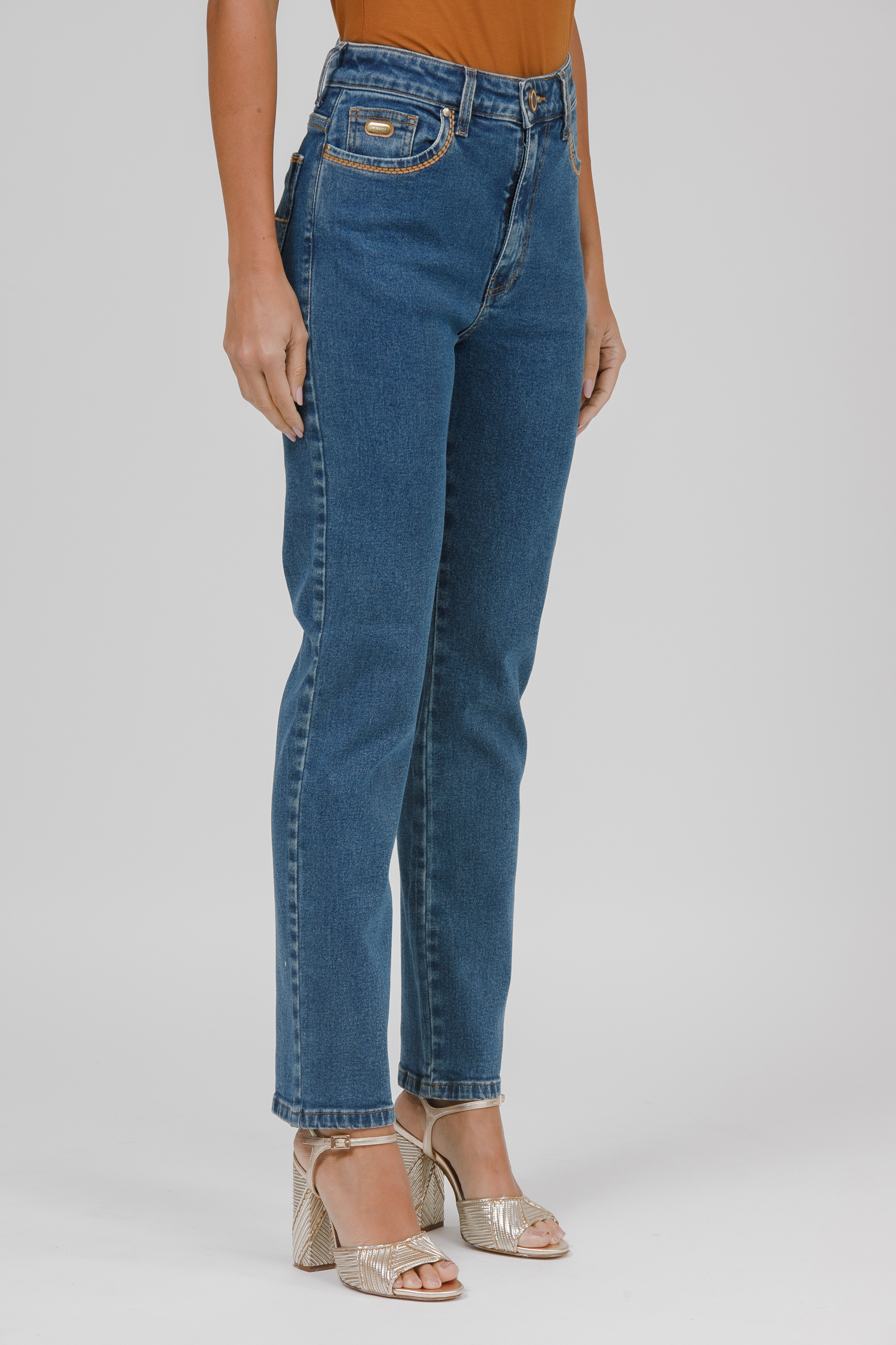 Saia Jeans Mullet Com Nesga - Jean Darrot