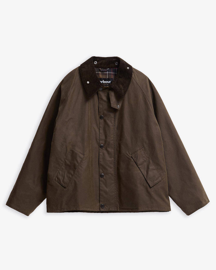 Barbour Heritage Oversized Transport Wax Jacket - Beech