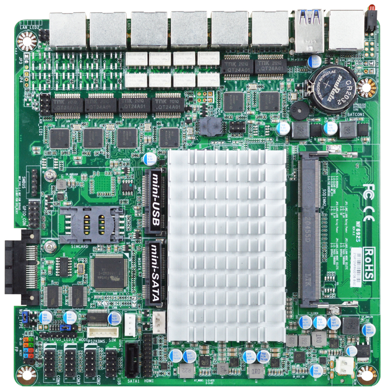 Jetway JNF692S6-345｜Intel J3455, Apollo Lake, Slim Mini-ITX