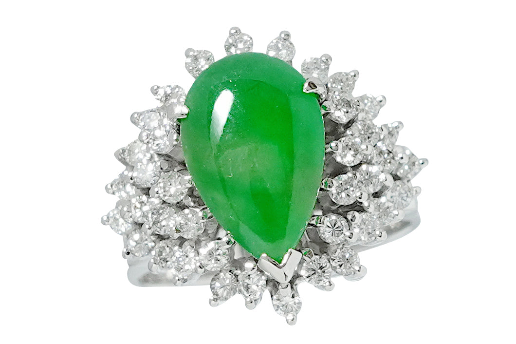 Jadeite Pm翡翠 ダイヤリング (NO.48119) – JEX宝石ギャラリー