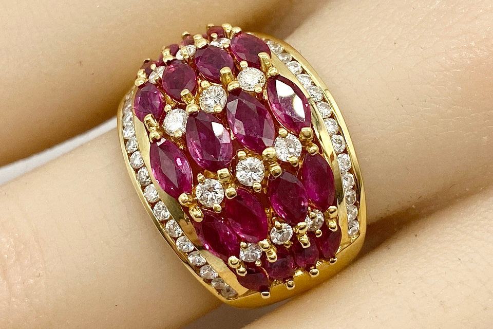 Ruby K18ルビー ダイヤモンドリング (NO.48871) – JEX宝石ギャラリー