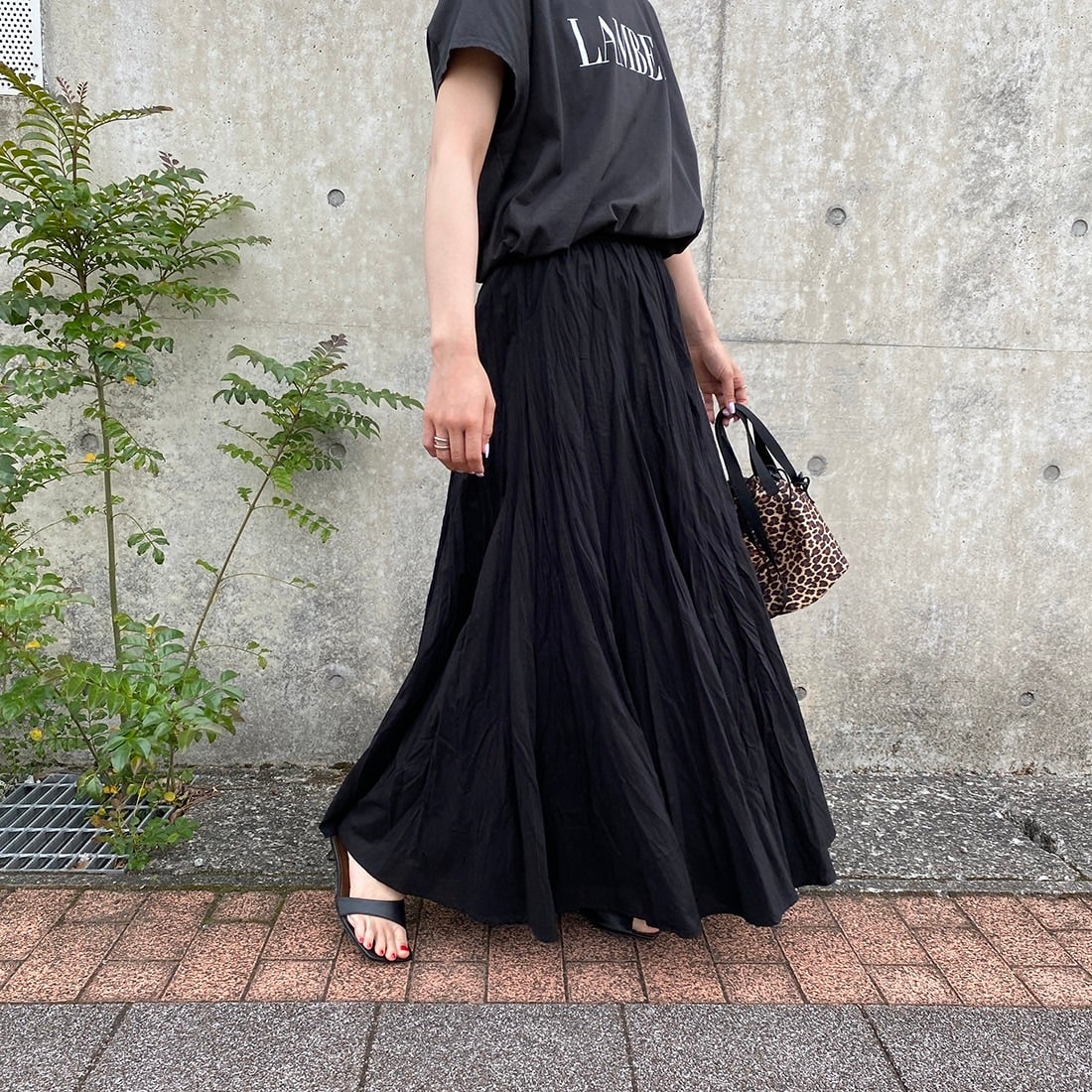 mizuiro ind [ミズイロインド] ボリュームフレアスカート [3-260010