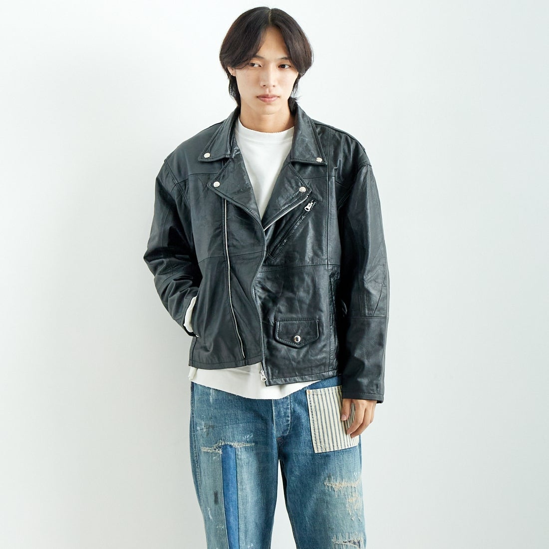 yoused [ユーズド] 別注 ライダースジャケット [JFY-244-093-FY