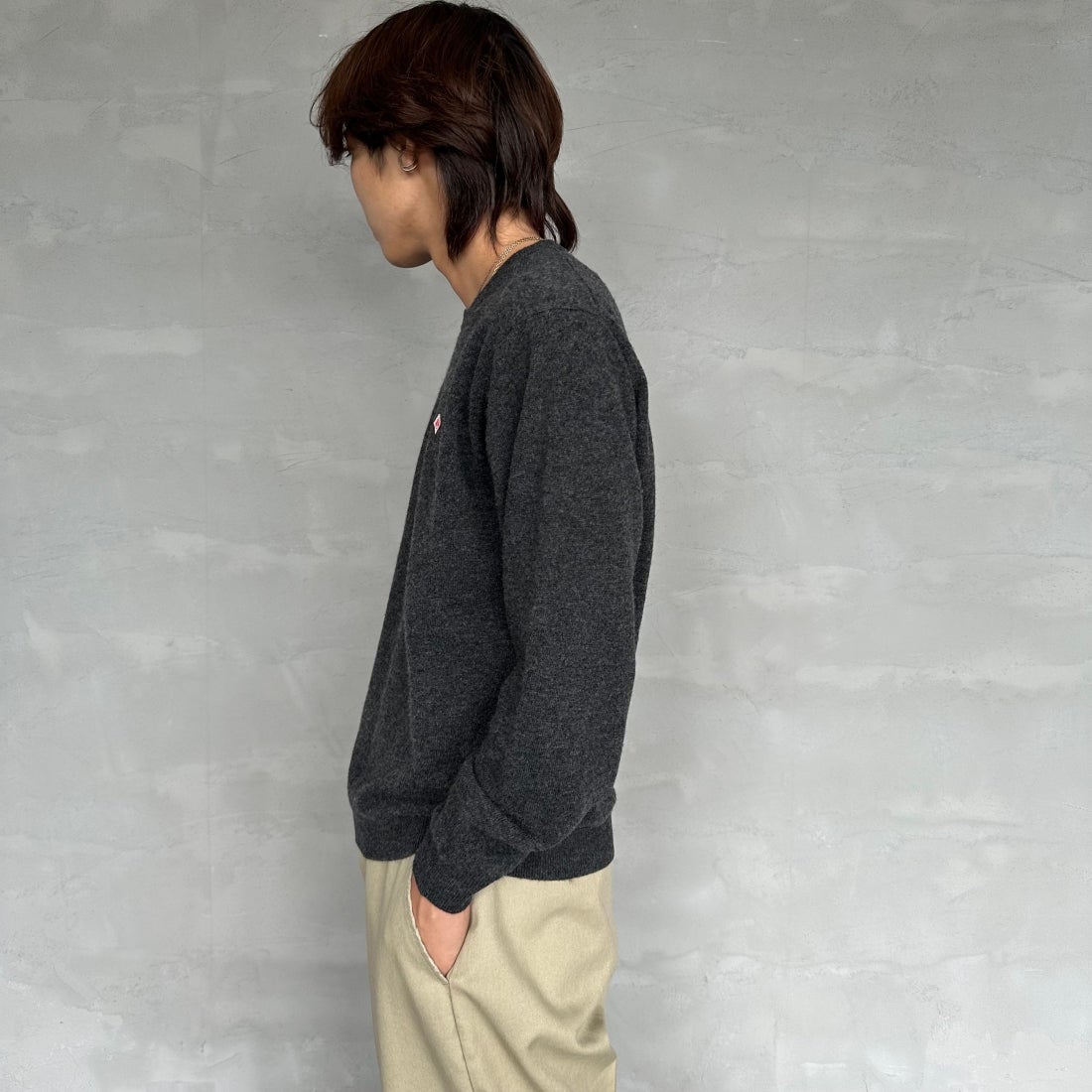 DANTON [ダントン] クルーネックプルオーバーニット [DT-D0028LMW