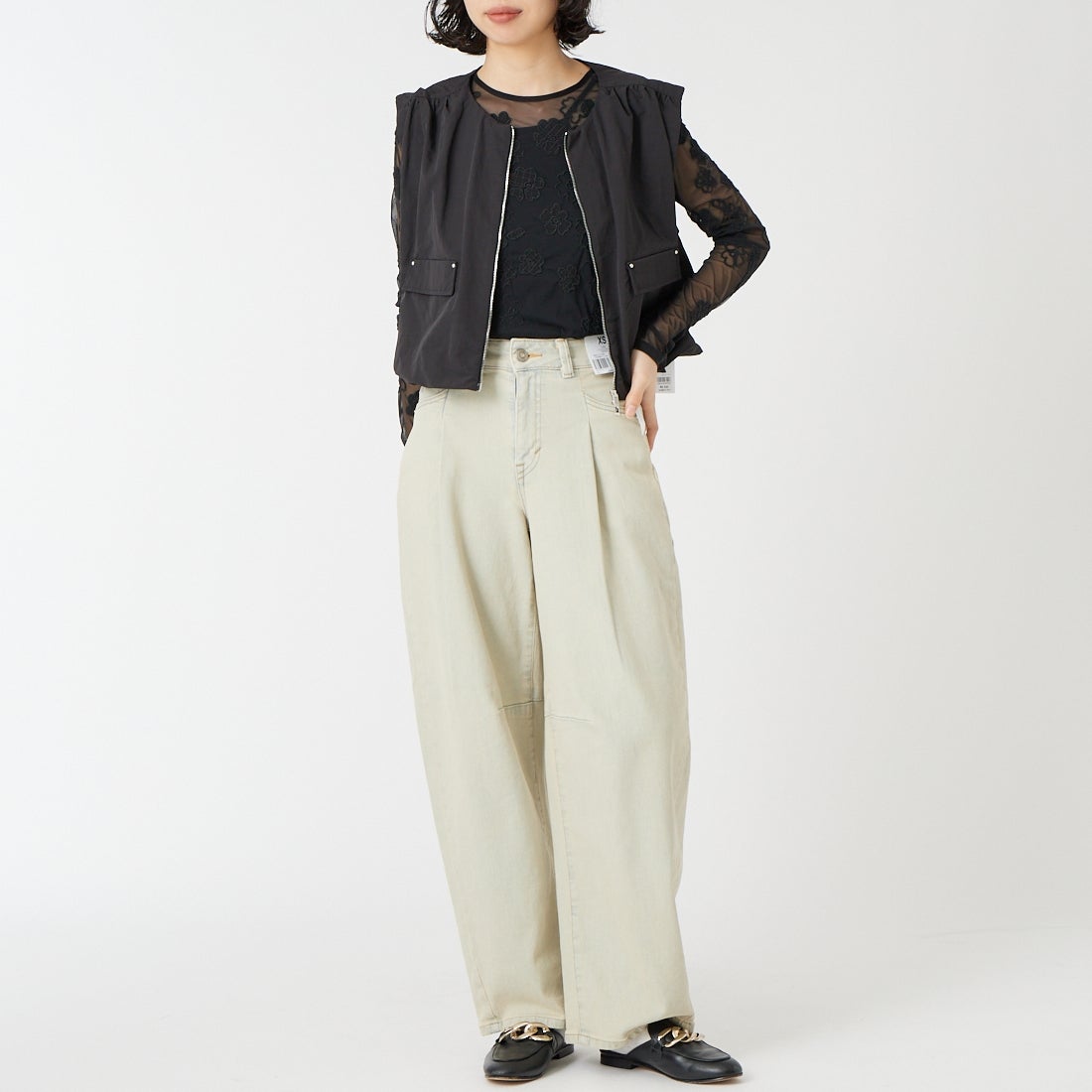 SOMETHING [サムシング] HANAタックカーブデニムパンツ [SEA880