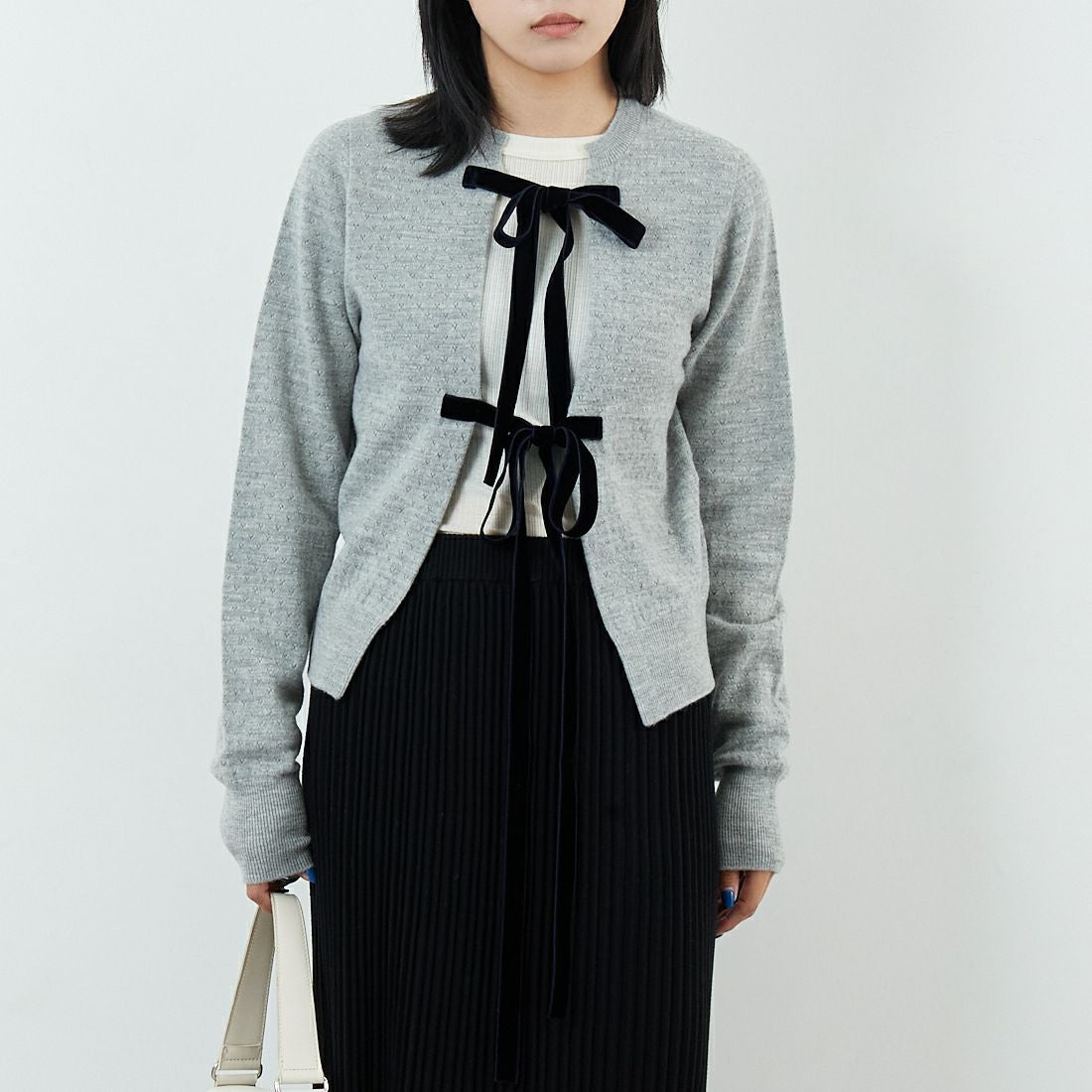 RhodolirioN [ロドリリオン] ボイルニット リボンカーディガン [RV1061