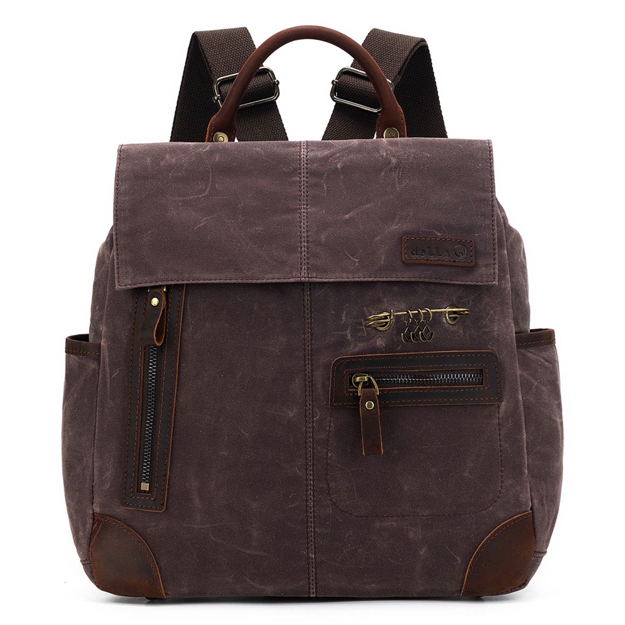 della Q Maker's Midi Backpack - Cocoa | Jimmybeanswool.com