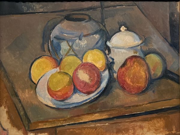 わらひもを巻いた壺、砂糖壺とりんご】ポール・セザンヌーオランジュ