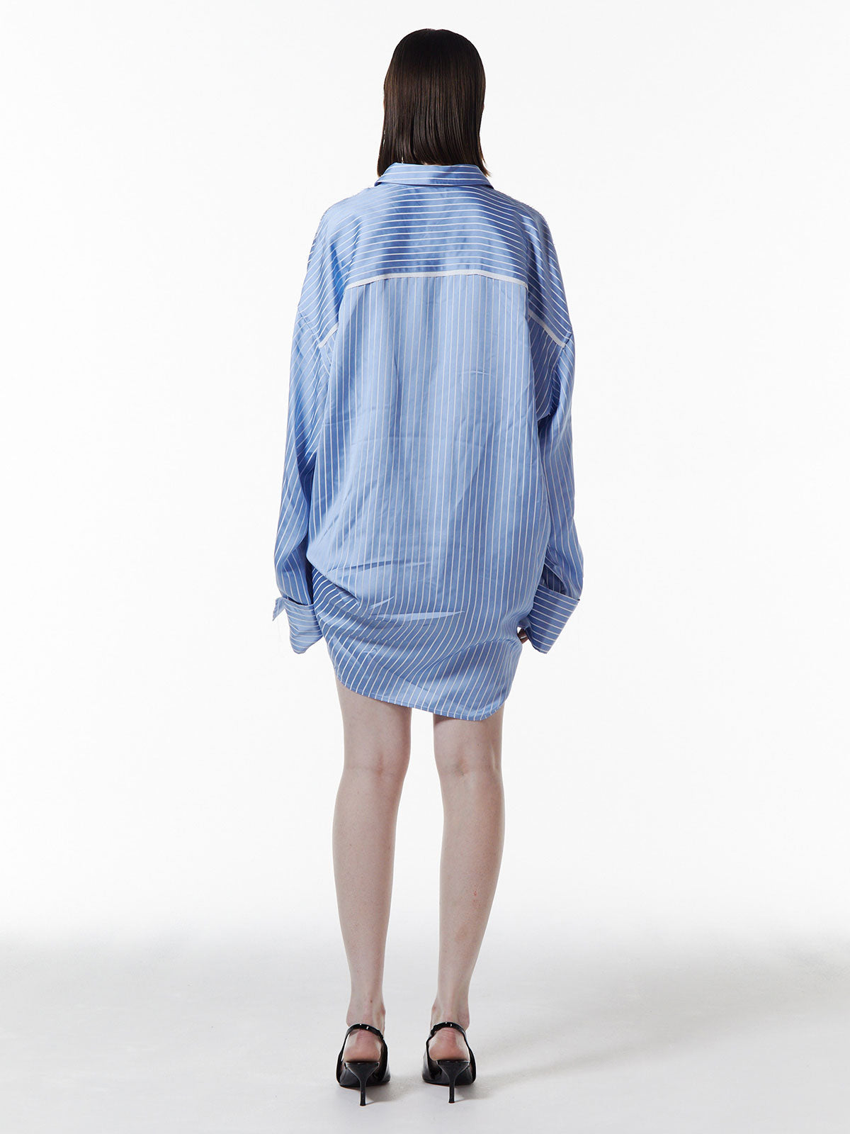 JOSEMOON SATIN STRIPE SHIRT