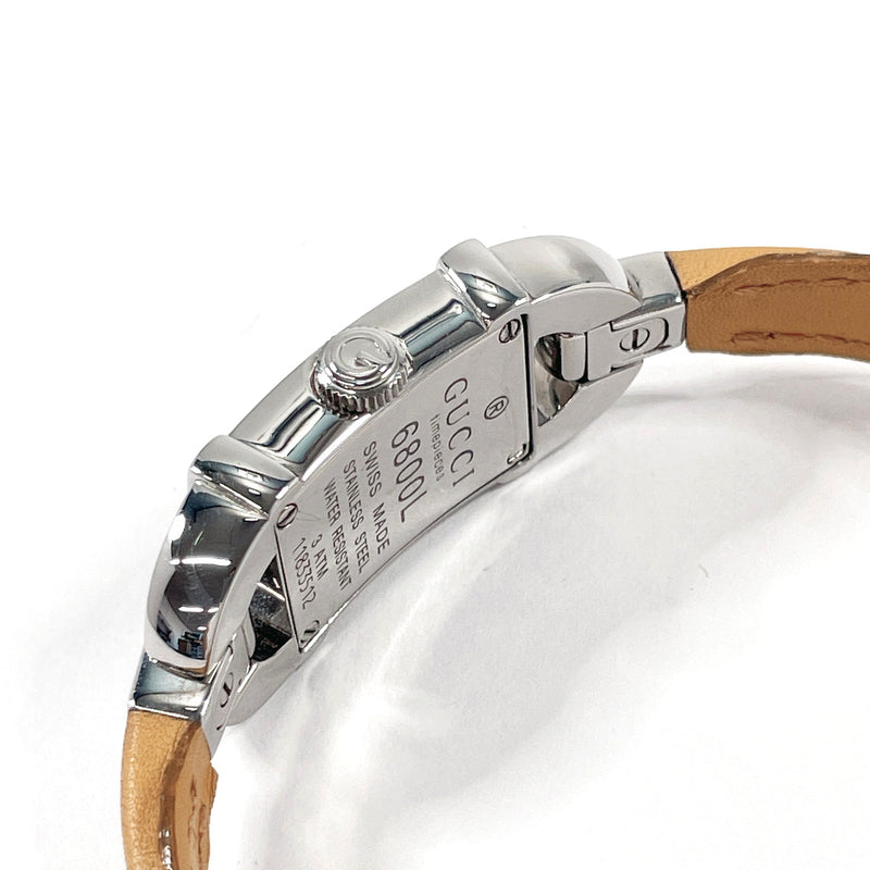 GUCCI Watches 6800L Bangle watch Stainless Steel/leather Silver