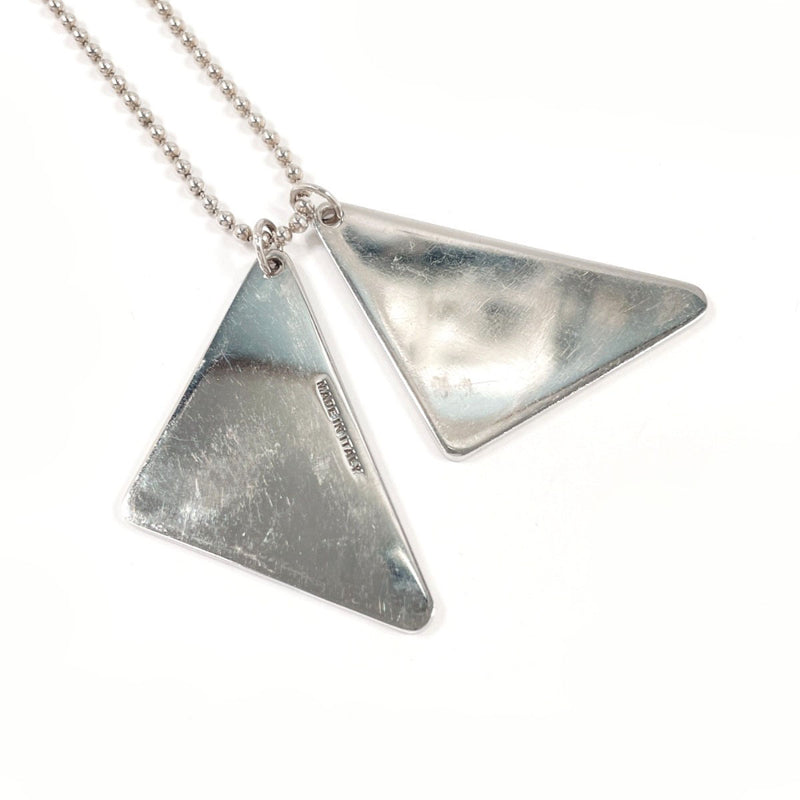 PRADA Necklace 2JC835 Symbol Pendant triangle logo Silver925