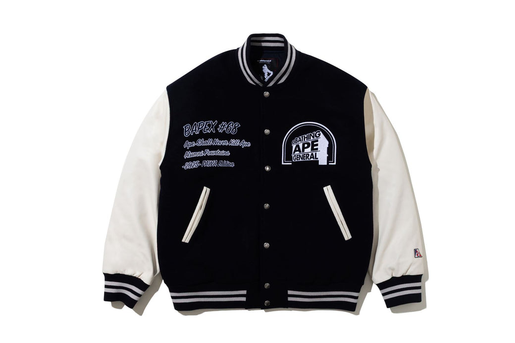 BAPE BY KAZUKI KURAISHI 】MULTI LOGO VARSITY DOWN JACKET | bape.com