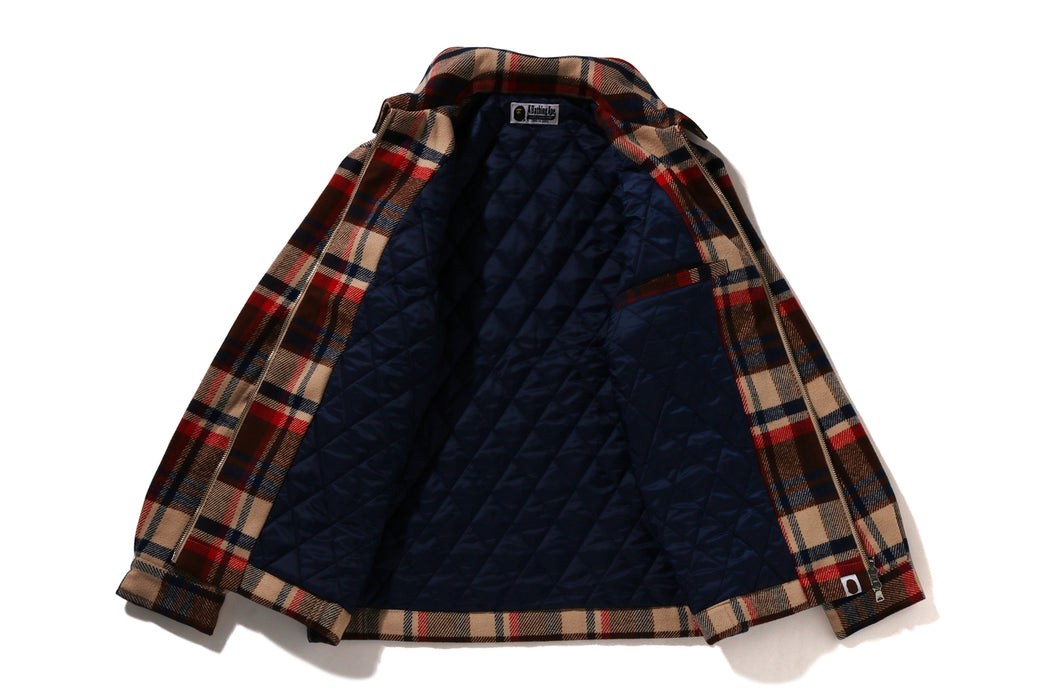 BAPE CHECK CPO ZIP JACKET | bape.com