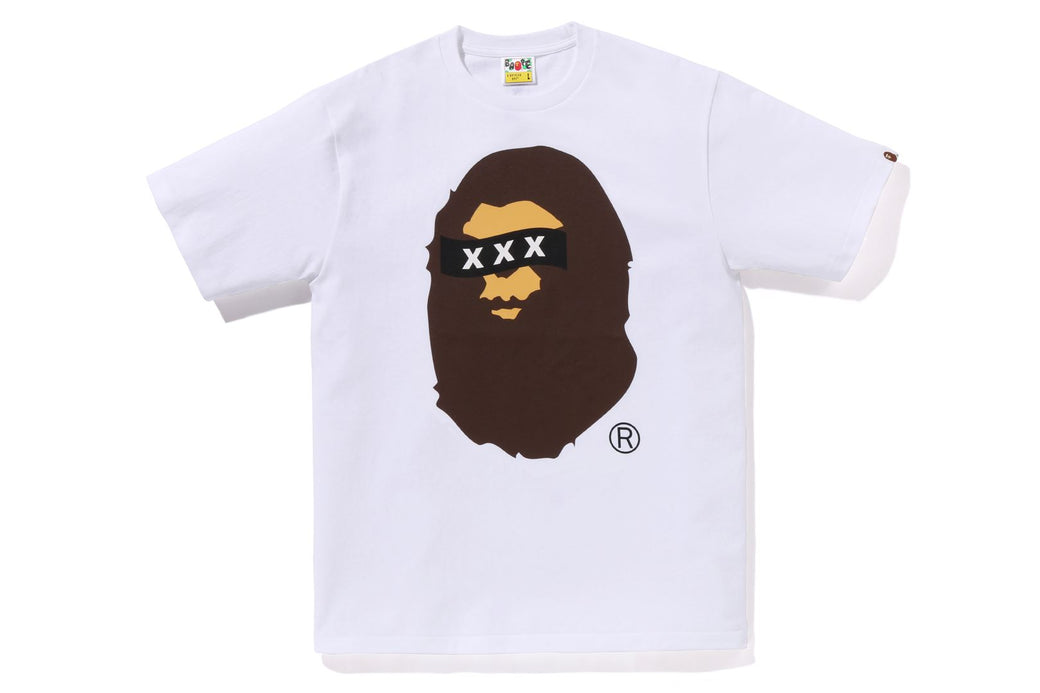 BAPE X GOD SELECTION XXX 】APE HEAD TEE | bape.com