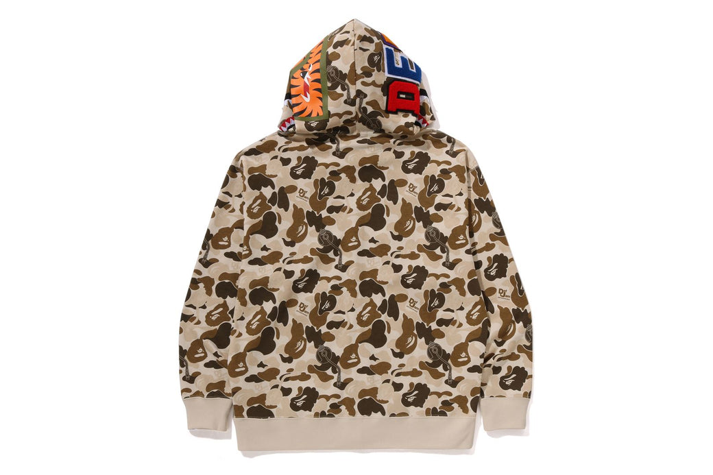 BAPE X DEF JAM 】CAMO SHARK RELAXED FIT FULL ZIP HOODIE | bape.com