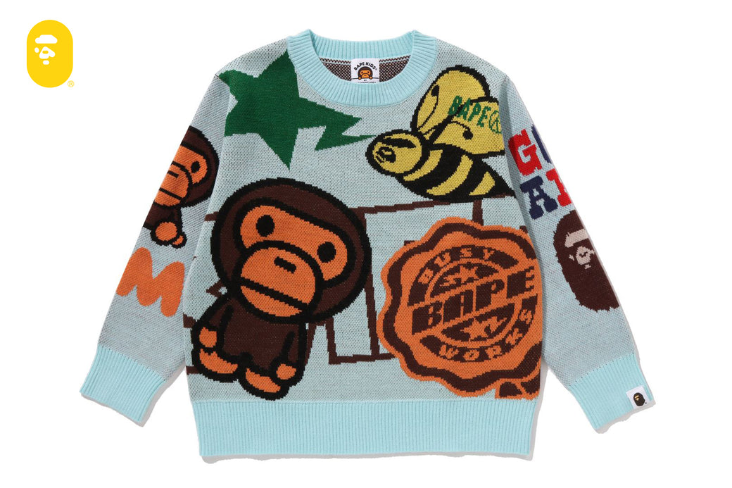BAPE MILO ASSORTED KNIT SWEATER | bape.com