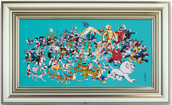 版画作品「手塚治虫キャラクター大行進」.. - 神戸：ファルコンの散歩