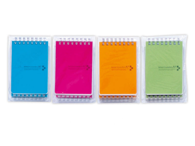 カラーカバーメモA7 A罫2冊パック（4色アソート） - 100均 通販