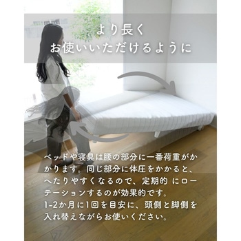 SAM-97195B(LGY/NA) 脚付きマットレス YAMAZEN(山善) シングルサイズ